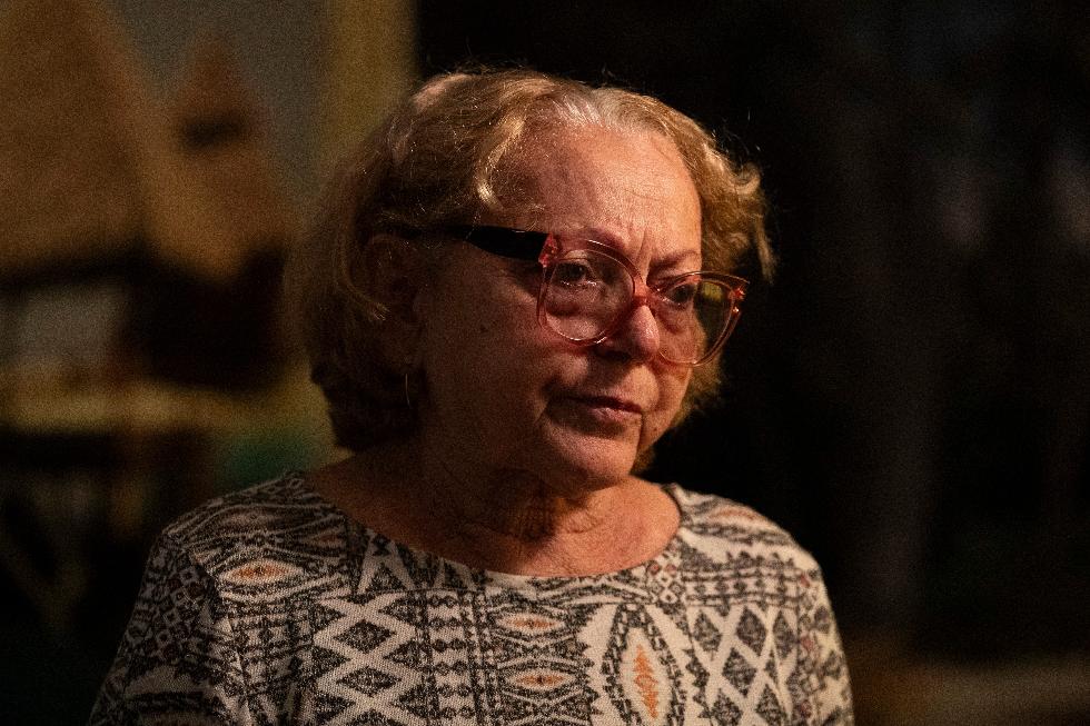 Maria Eva Marinho, who lost her son Nelson Marinho in the Air France flight 447 plane crash near the coast of Brazil on June 1, 2009, gives an interview at her home in Rio de Janeiro, Thursday, May 21, 2026. (AP Photo/Bruna Prado)