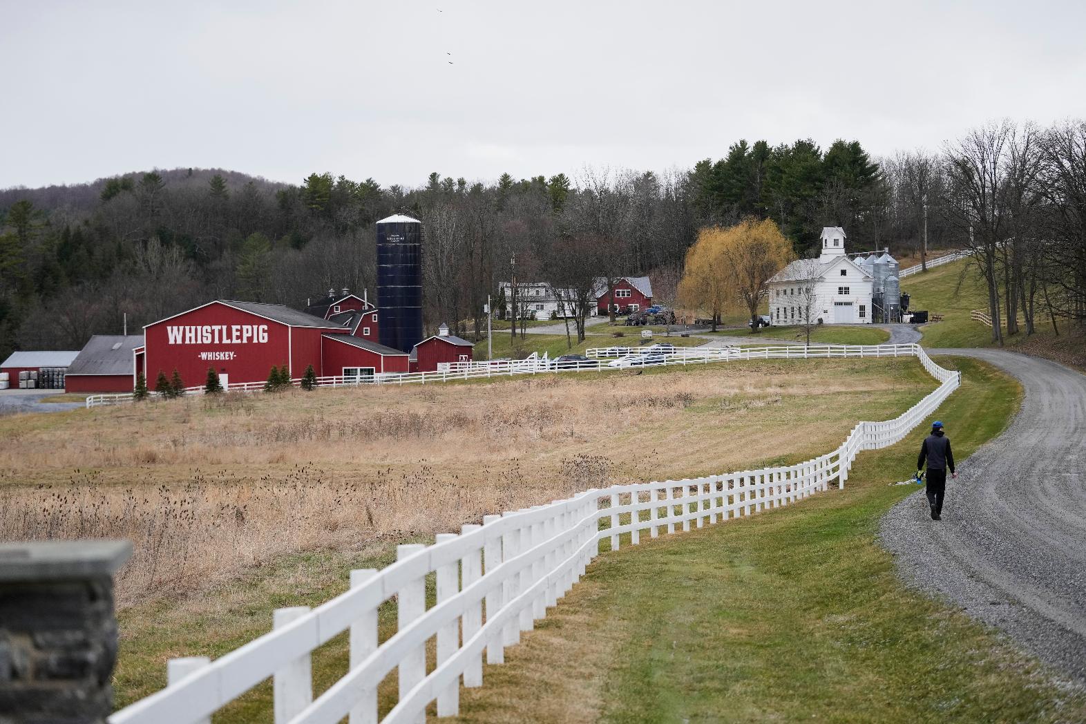 -he WhistlePig whiskey distillery occupies the site of a former dairy farm Monday, April 6, 2026, in Shoreham, Vermont. (AP Photo/Robert F. Bukaty)