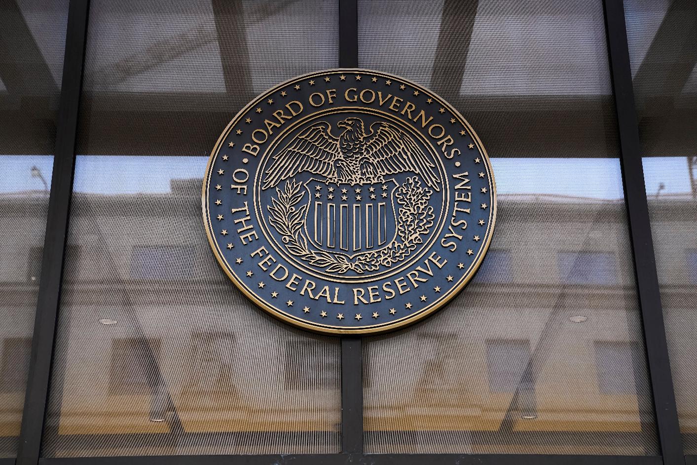 FILE - The William McChesney Martin Jr. building, which houses the Board of Governors of the Federal Reserve System, is seen on April 7, 2025, in Washington. (AP Photo/Jacquelyn Martin, File)