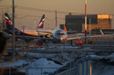 FILE - Aeroflot's passengers planes are parked at Sheremetyevo airport, outside Moscow, Russia, Tuesday, March 1, 2022. (AP Photo, File)