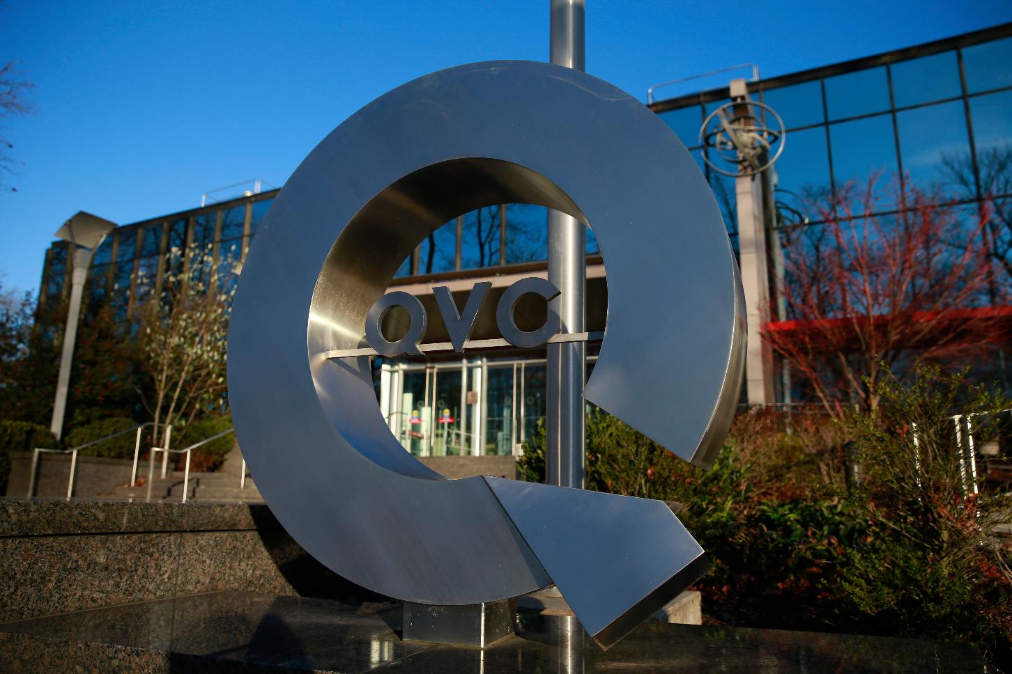 FILE - In this Monday, Jan. 5, 2015 photo shown is a sign at a QVC facility in West Chester, Pa. (AP Photo/Matt Rourke, File)