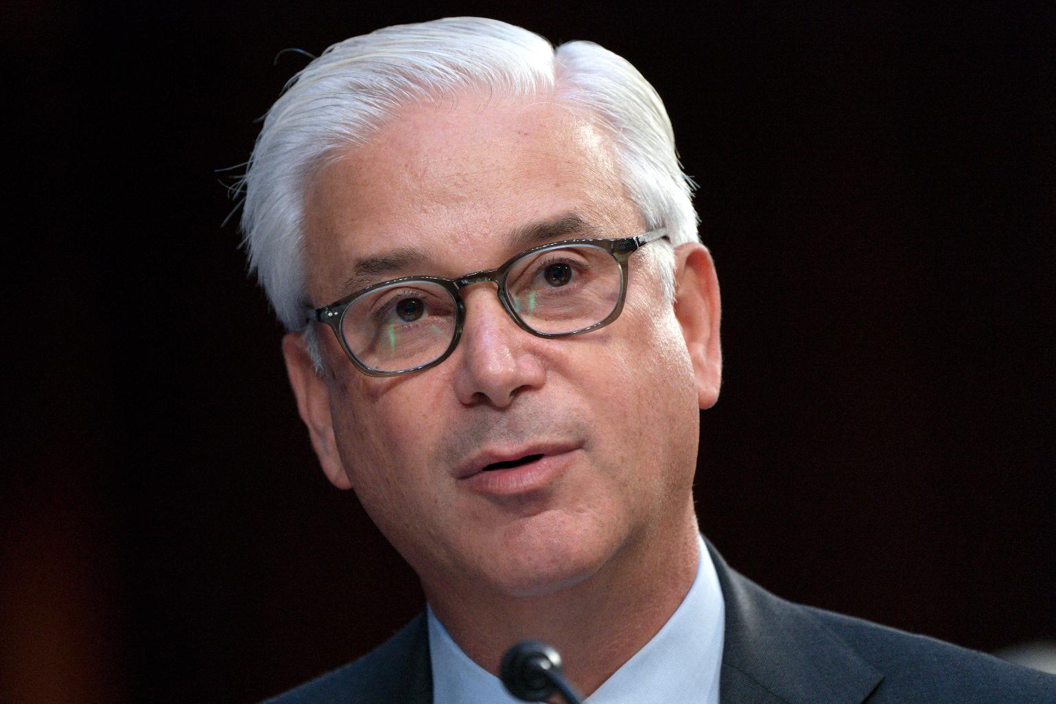 FILE - Wells Fargo & Company CEO and President Charles Scharf testifies at a Senate Banking Committee annual Wall Street oversight hearing, Thursday, Sept. 22, 2022, on Capitol Hill in Washington. (AP Photo/Jacquelyn Martin, File)