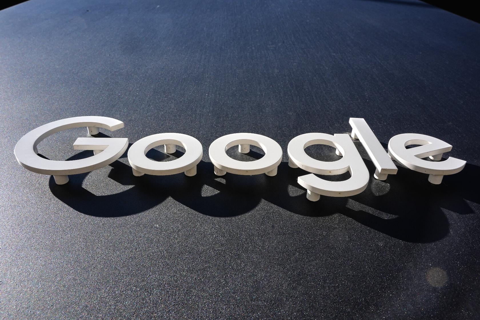 FILE - The Google logo is seen on a building in New York, Oct. 27, 2025. (AP Photo/Gene J. Puskar, File)