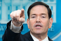 Secretary of State Marco Rubio gestures during a press briefing at the White House in Washington, Tuesday, May 5, 2026. (AP Photo/Mark Schiefelbein)