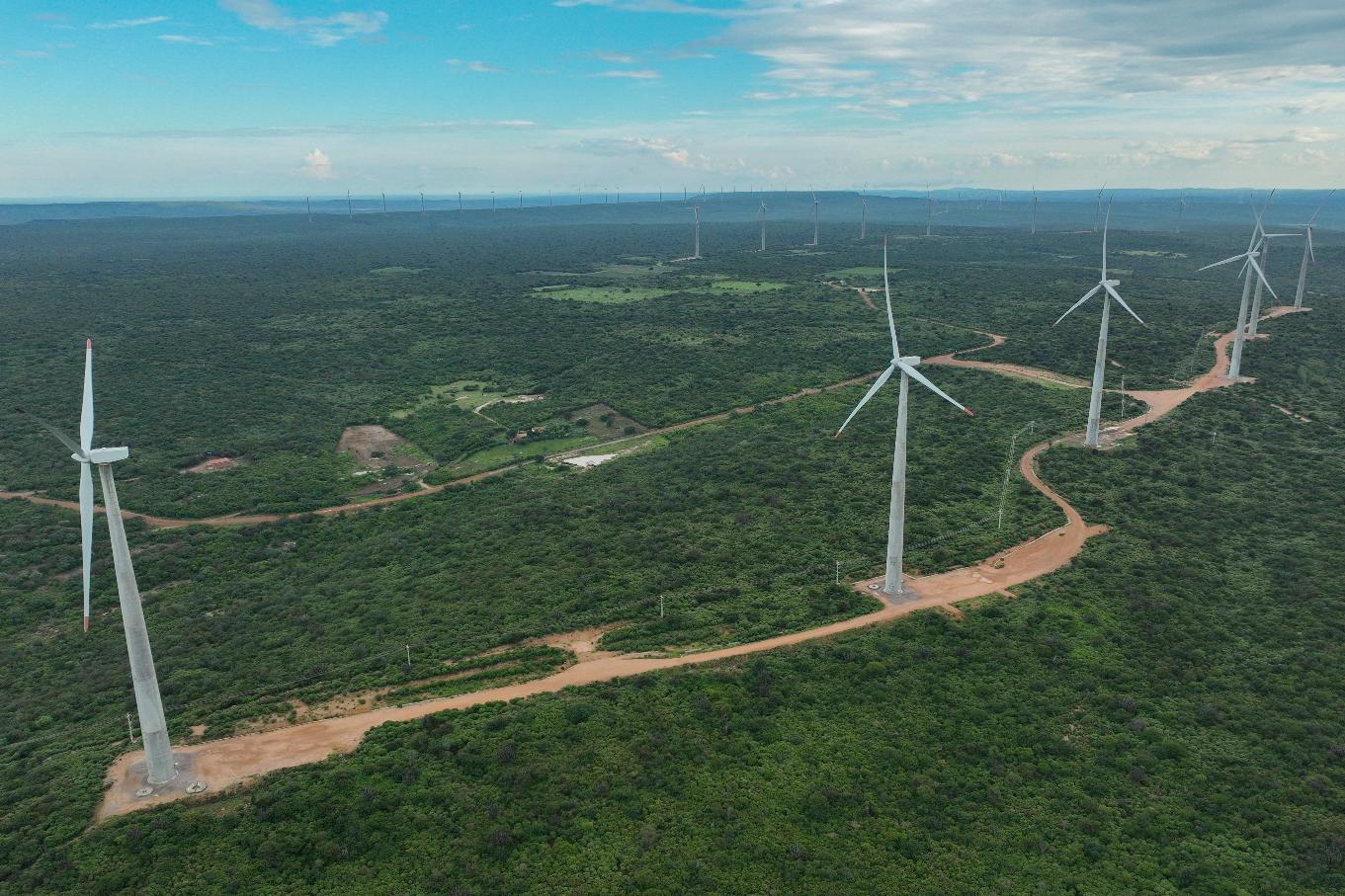 FILE - Wind turbines operate in Lagoa, Brazil, March 14, 2024. (AP Photo/Andre Penner, File)