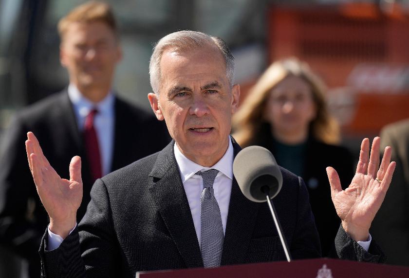 Prime Minister Mark Carney responds to a question during an event in Ottawa on Thursday, April 23, 2026. (Adrian Wyld/The Canadian Press via AP)