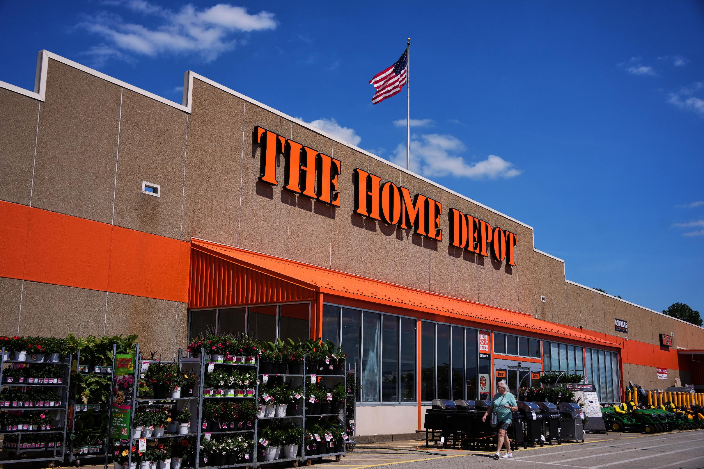 FILE - Exterior view of a Home Depot in Uniontown, Pa., on Friday, June 5, 2026. (AP Photo/Gene J. Puskar, File)