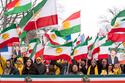 Supporters of Iranian democracy and the overthrow of the regime march down Pennsylvania Avenue on Saturday March 7, 2026, in Washington. (AP Photo/Jose Luis Magana)