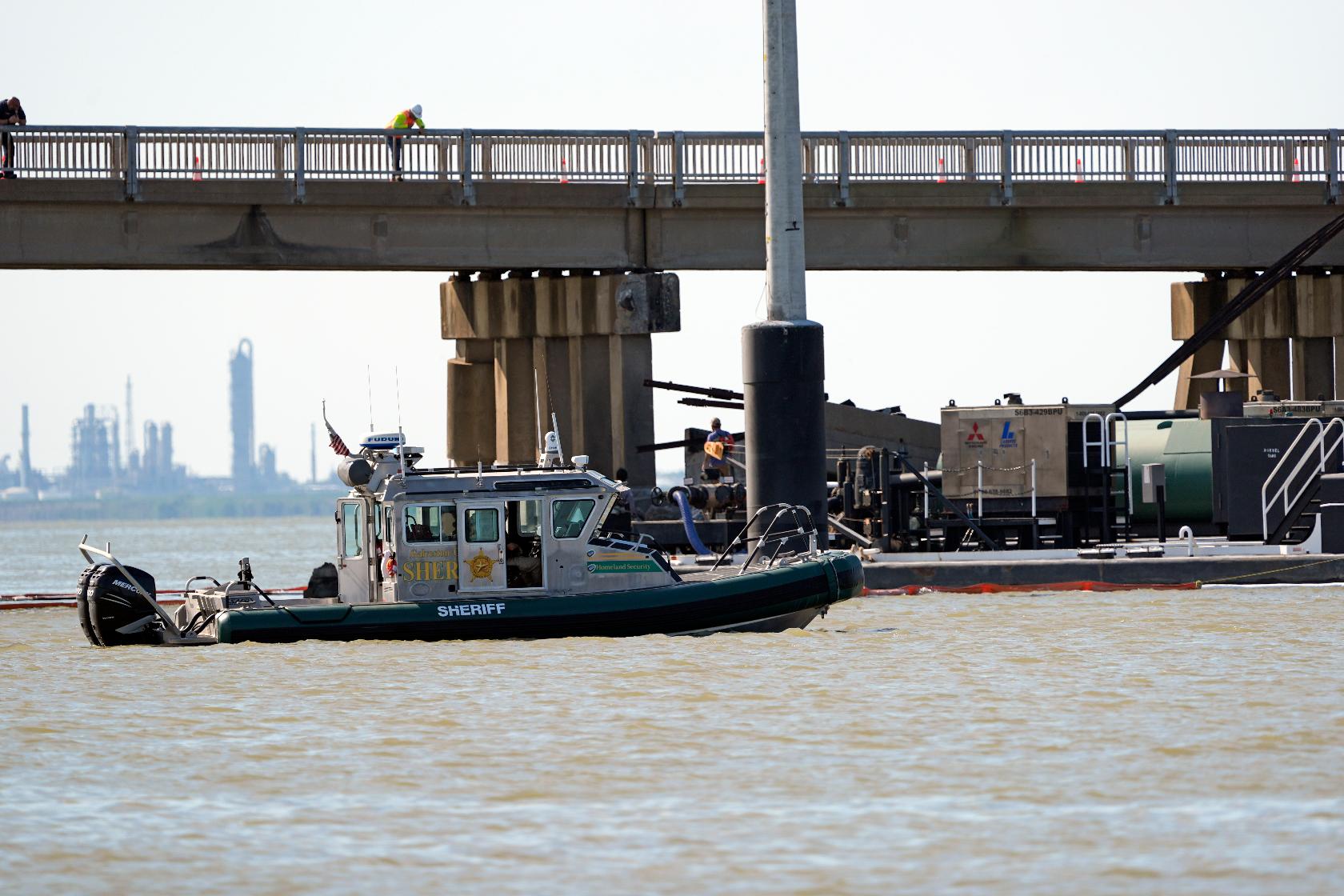 Barge Hits Bridge Texas