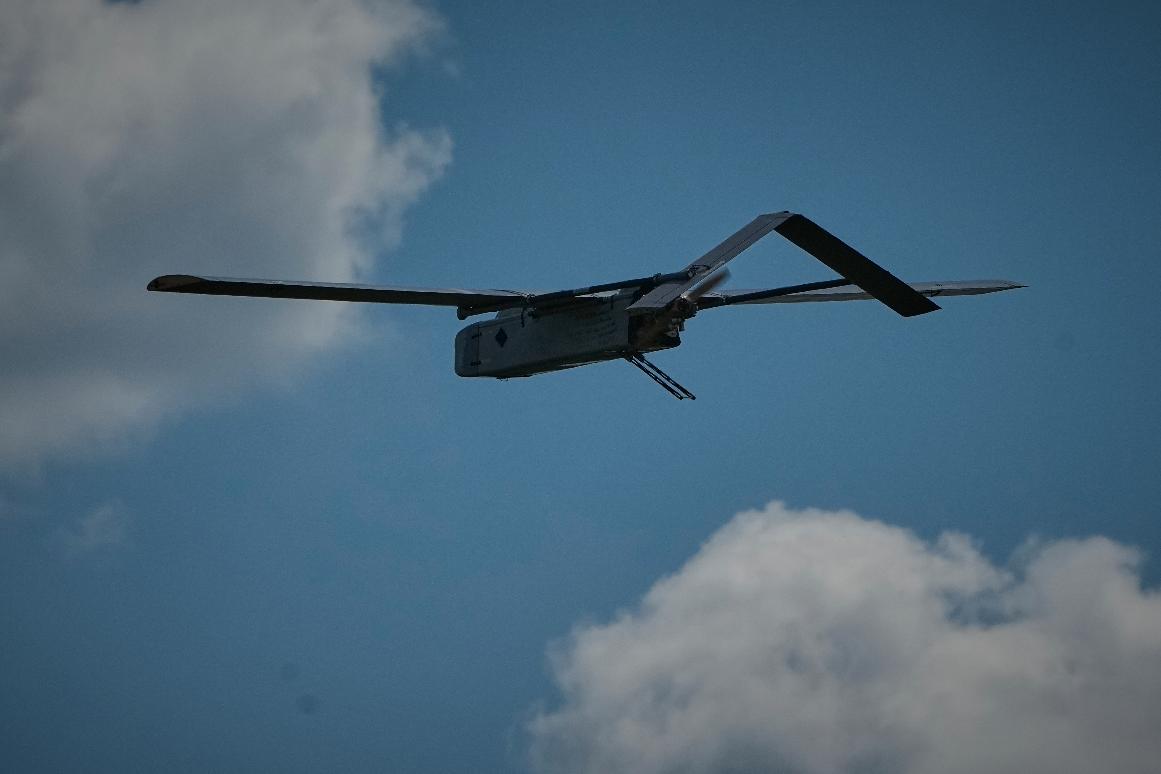 FILE - A Ukrainian FP-1 long-range attack drone is launched at an undisclosed location in Ukraine, Sunday, Aug. 16, 2026. (AP Photo/Efrem Lukatsky, File)