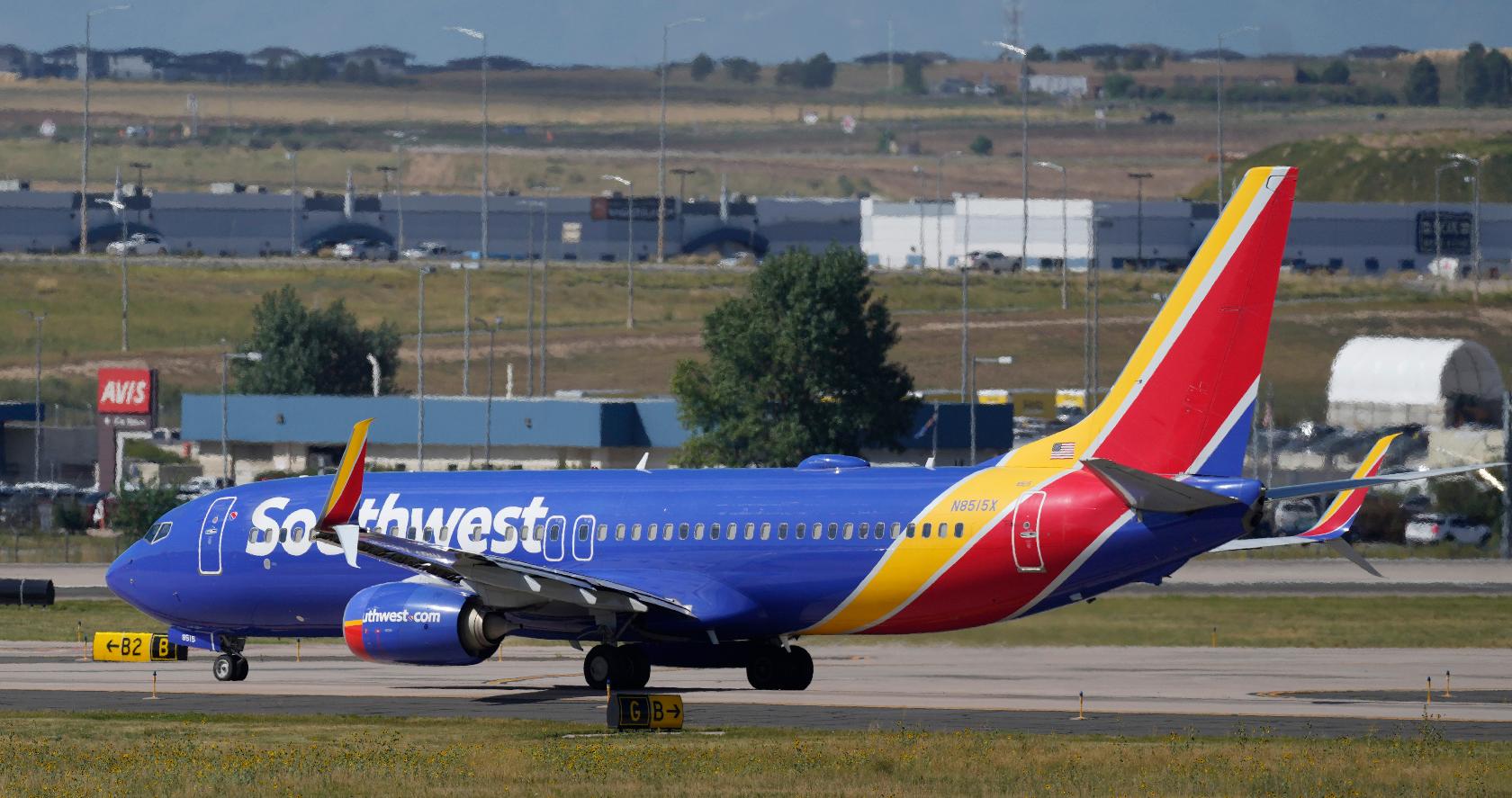 FILE - A Southwest Airlines jetliner waits on a runway for departure from Denver International Airport Friday, Sept. 1, 2023, in Denver. Activist shareholder Elliott Investment Management has taken a $1.9 billion stake in Southwest Airlines. The investment firm said Monday, June 10, 2024, that Southwest failed to keep up with other airlines and suffers from outdated technology and operations. (AP Photo/David Zalubowski, File)