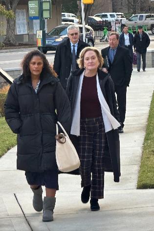 NASCAR vice chair Lesa France Kennedy enters federal court in Charlotte, N.C., on Wednesday Dec 3, 2025. (AP Photo/Jenna Fryer)