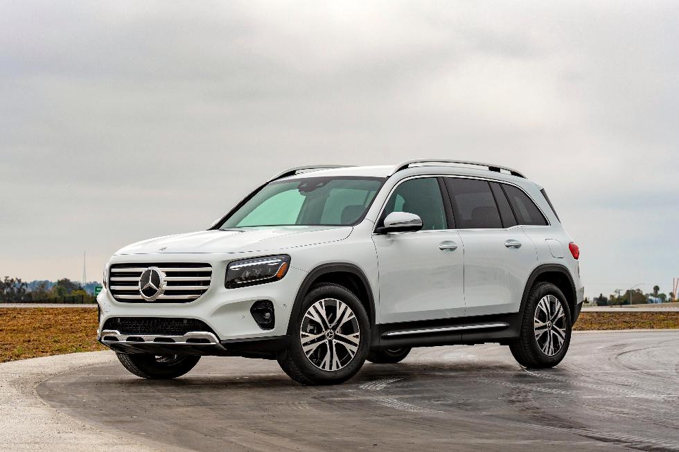 This photo provided by Edmunds shows the Mercedes-Benz GLB. The GLB is a great prick if you want an upscale small SUV that's ideal for driving in the city. (Courtesy of Edmunds via AP)
