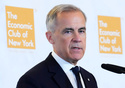 Canadian Prime Minister Mark Carney delivers a speech and takes part in an armchair discussion at The Economic Club of New York, in New York, on Thursday, May 28, 2026. (Sean Kilpatrick/The Canadian Press via AP)