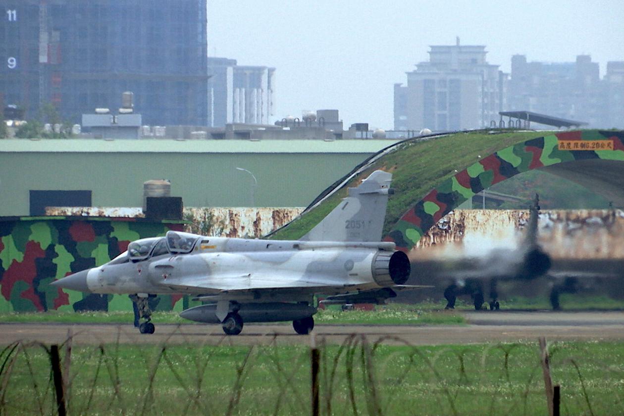 FILE - In this image made from video, a mirage fighter jet prepares to take off at an Air base in Hsinchu, Taiwan, Thursday, April 6, 2023. (AP Photo, file)