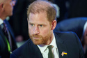 Britain's Prince Harry attends the Security Forum in Kyiv, Ukraine, on Thursday, April 23, 2026. (AP Photo/Evgeniy Maloletka)