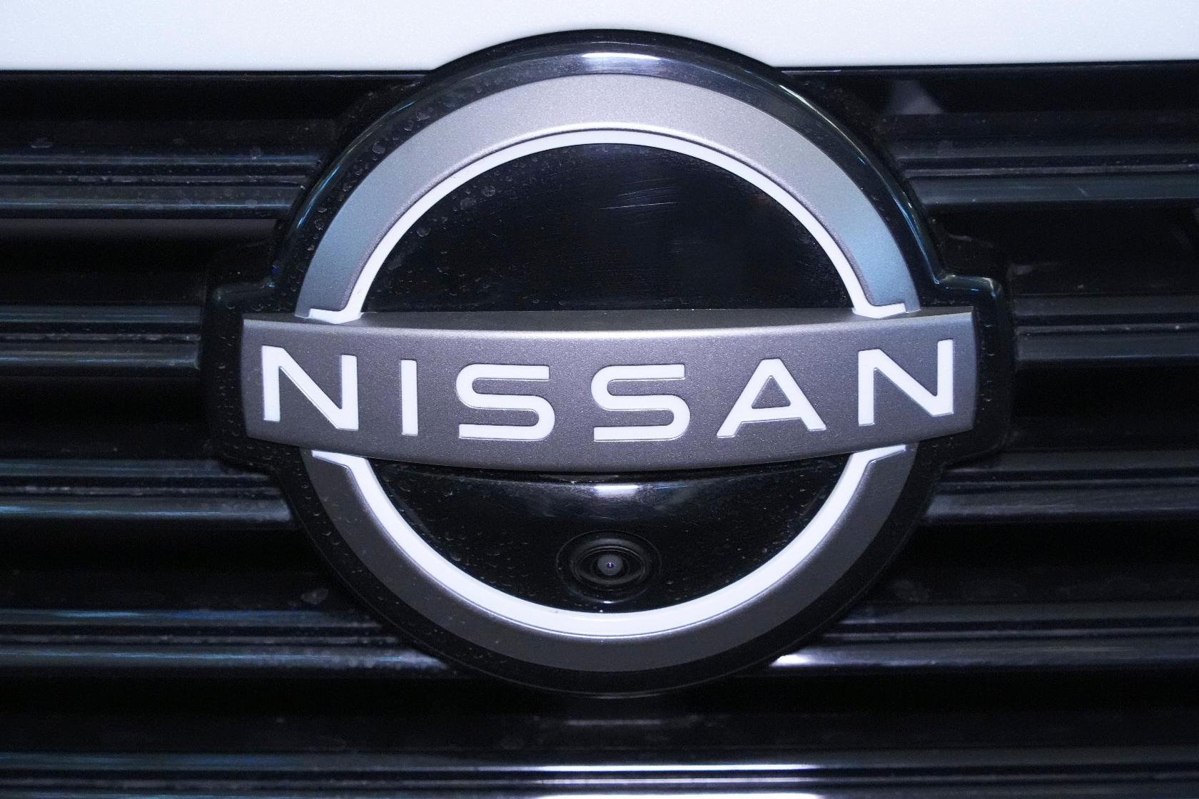 FILE - This is the Nissan logo on the grill of a 2025 Nissan Murano Platinum SUV on display at the Pittsburgh International Auto Show in Pittsburgh, Feb. 14, 2025. (AP Photo/Gene J. Puskar, File)