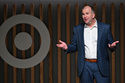 FILE - Target CEO Michael Fiddelke speaks at Target's Financial Community Meeting at Target headquarters in Minneapolis, Tuesday, March 3, 2026. (AP Photo/Tom Baker, File)