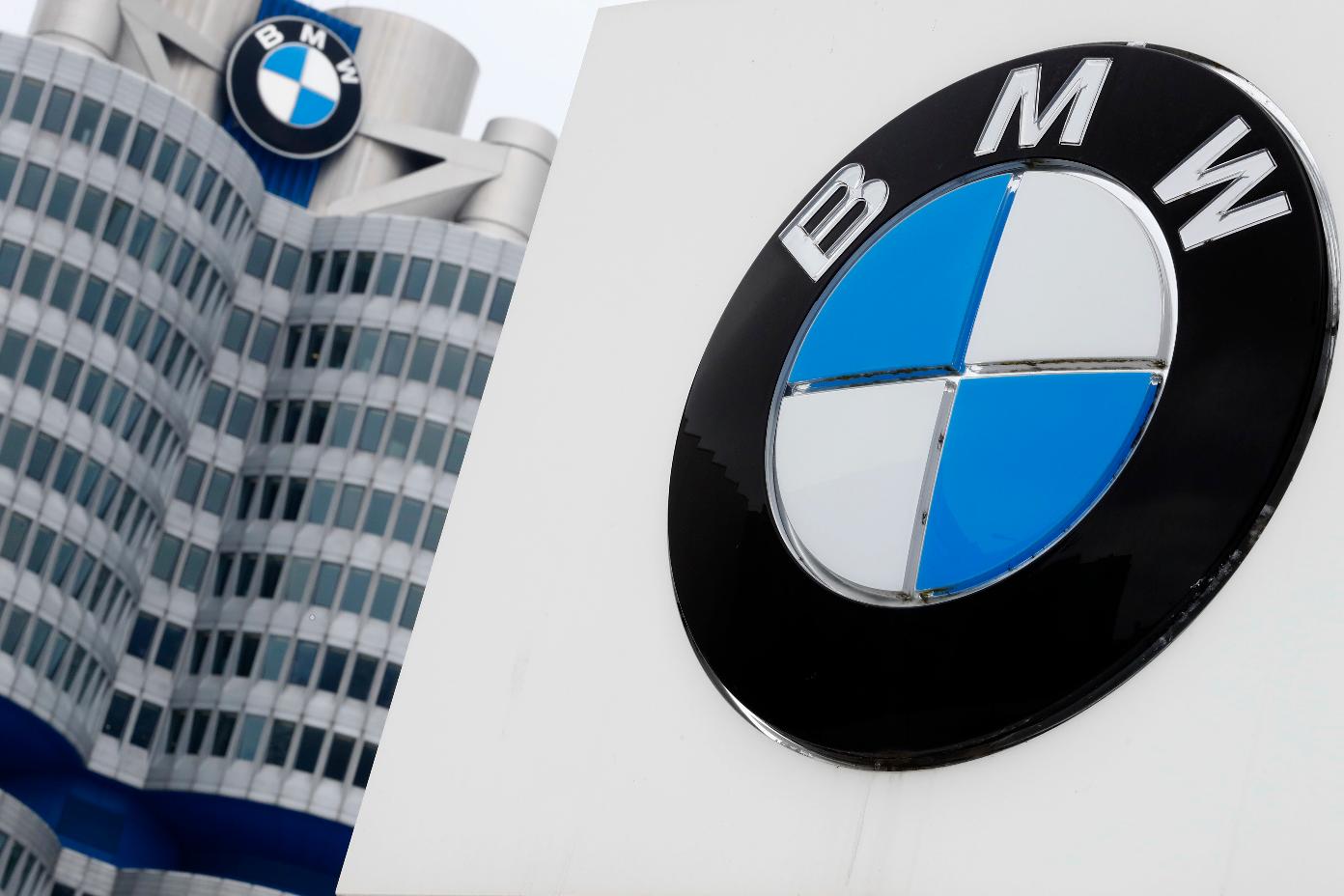 FILE - The logo of the German car manufacturer BMW is displayed on the headquarters in Munich, Germany, March 21, 2018. BMW is warning the owners of about 90,000 older vehicles in the U.S. not to drive them due to an increasing threat that the air bags can explode in a crash. (AP Photo/Matthias Schrader, File)