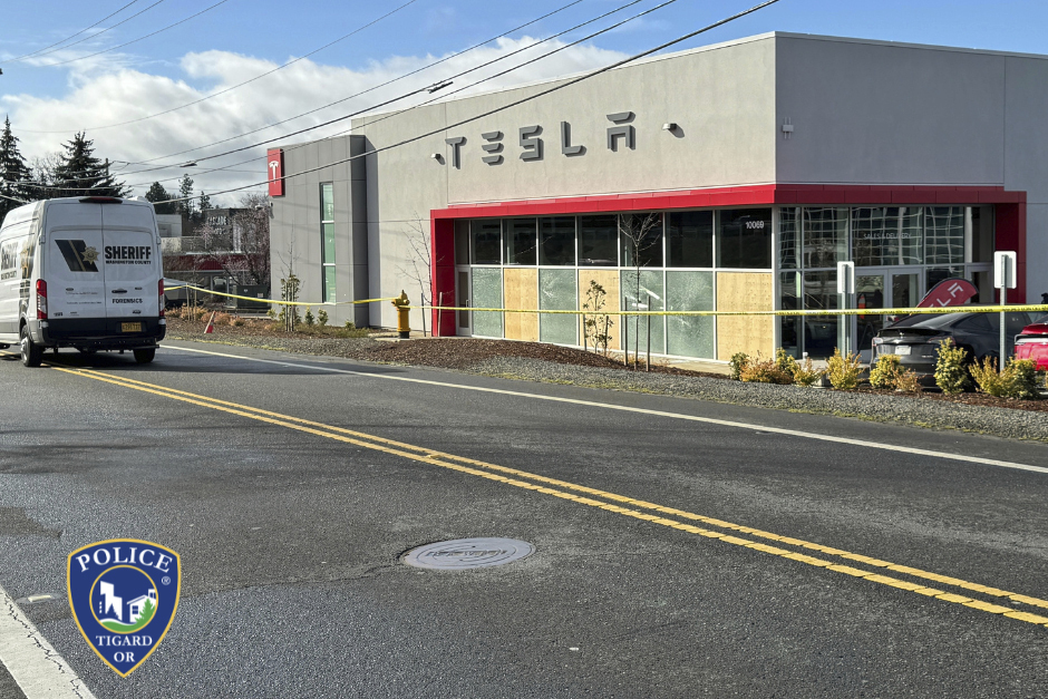 Tesla Dealership Gunshots Vandalism