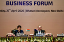 New Zealand Trade Minister Todd McClay, right, sits next to Indian Commerce Minister Piyush Goyal during the India New Zealand Free Trade Agreement signing ceremony and Business forum meeting in New Delhi, India, Monday, April 27, 2026. ( AP Photo/Manish Swarup)