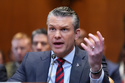 FILE - Defense Secretary Pete Hegseth testifies at a Senate Appropriations subcommittee hearing, May 12, 2026, in Washington. (AP Photo/Alex Brandon, File)